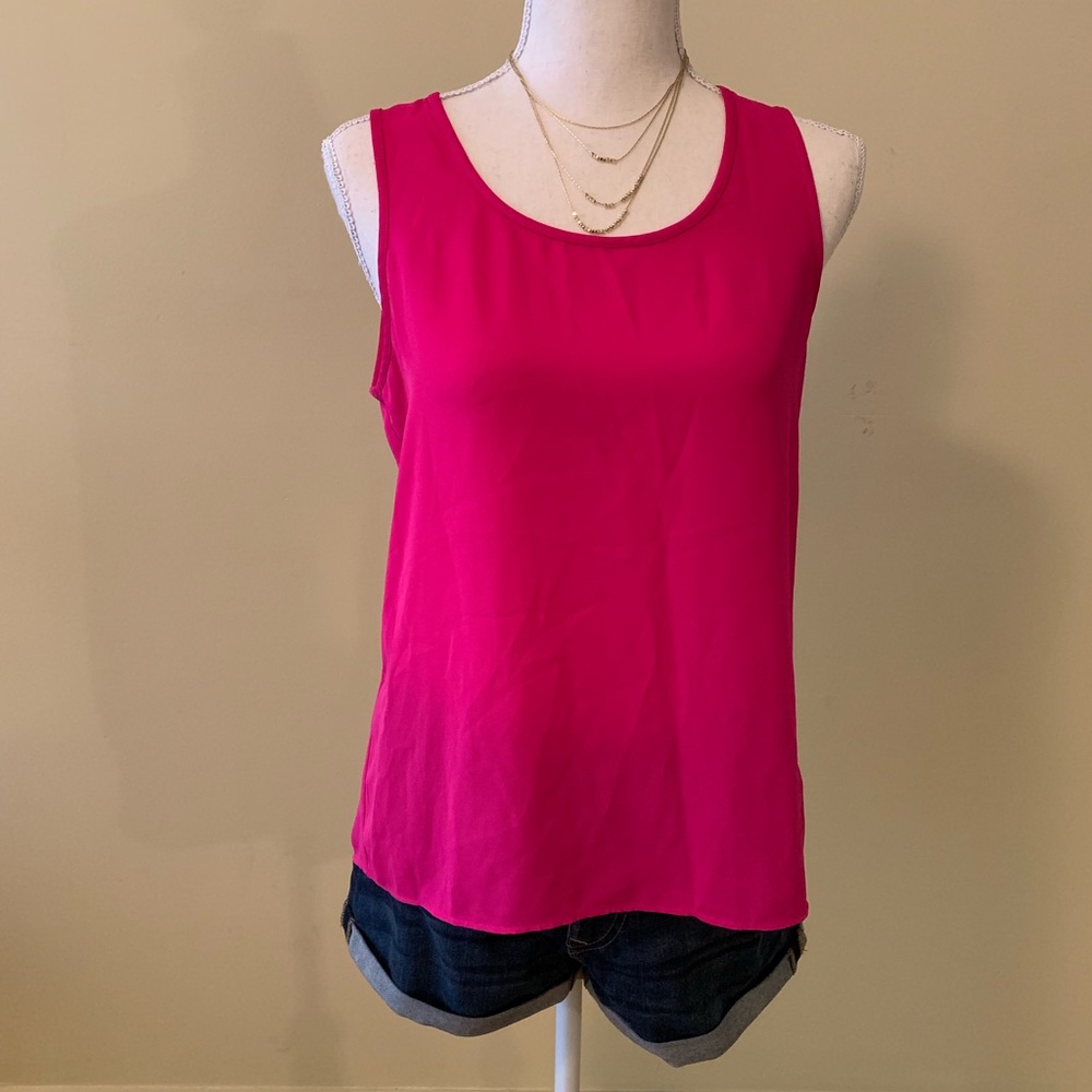 Express Hot Pink Open Back Tank